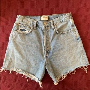 Agolde high waisted blue denim shorts size 28